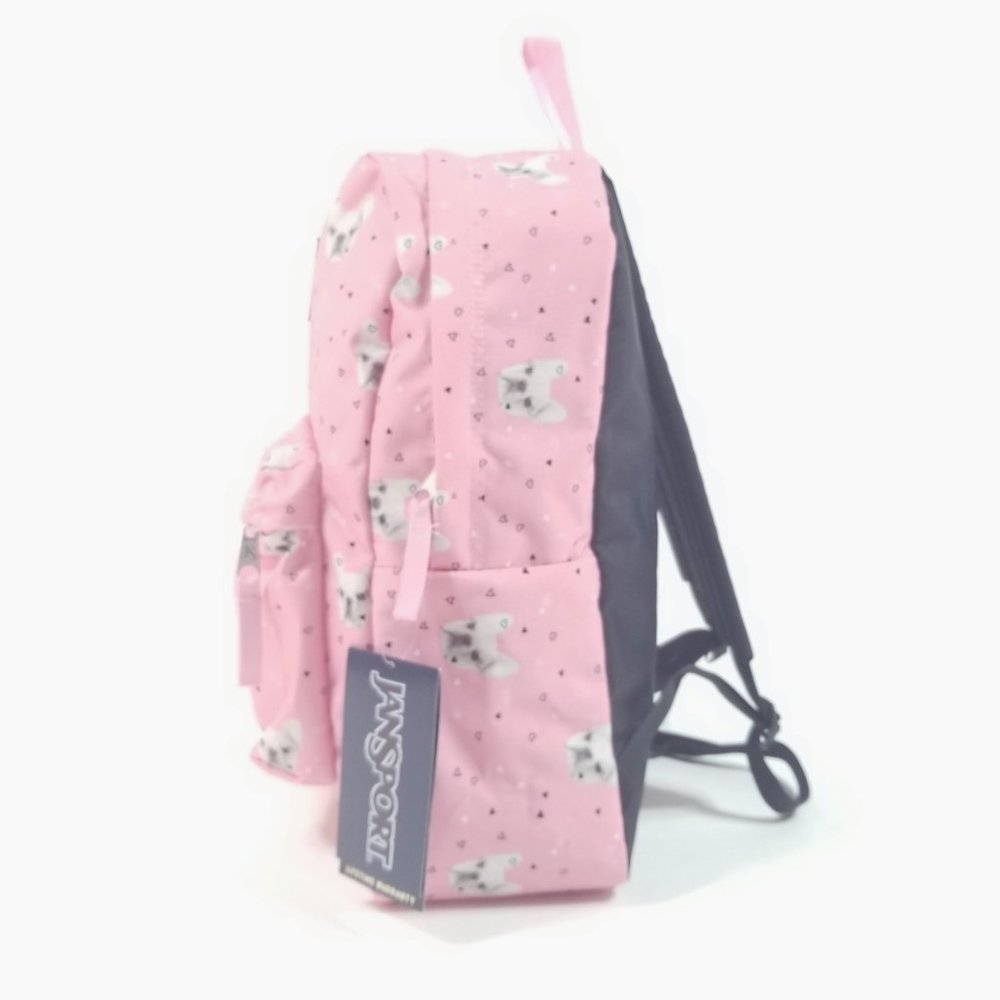 Jansport Superbreak Backpack Hearts Puppies Gem